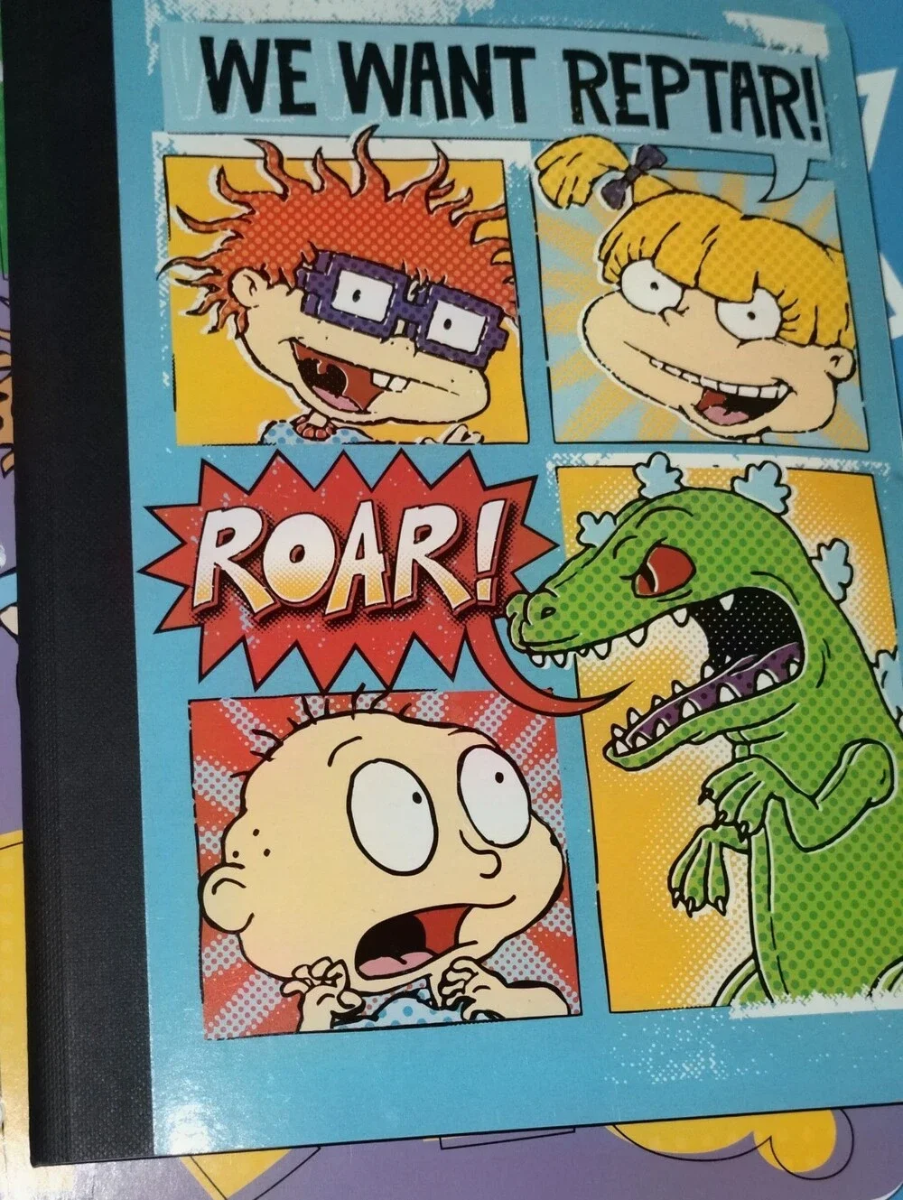 New Rugrats Reptar Rules! 3 Ring Binder Folder, Spiral Notebook & Paper Pad .